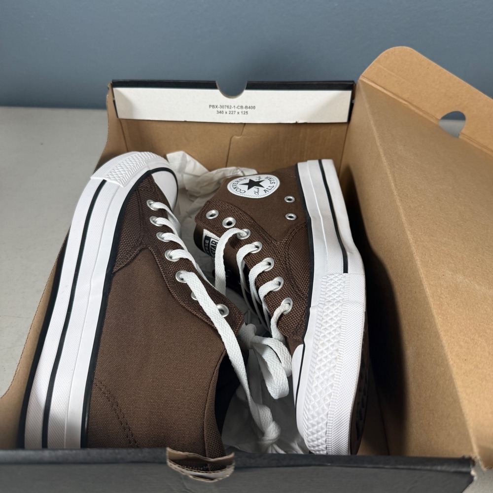 Converse Malden Street Mid‎ Grounded Brown White Sneakers Mens 8 Womens 10 - Picture 3 of 8